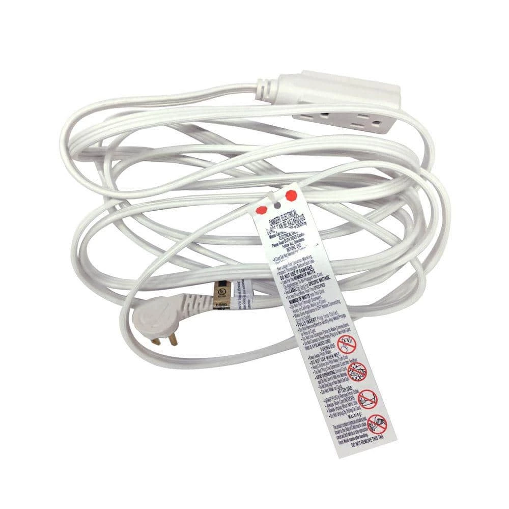 HDX 15 ft. 16/3 Indoor Tight Space Cube Tap Extension Cord, White 6 HDX 15 ft. 16/3 Indoor Tight Space Cube Tap Extension Cord, White - Image 6
