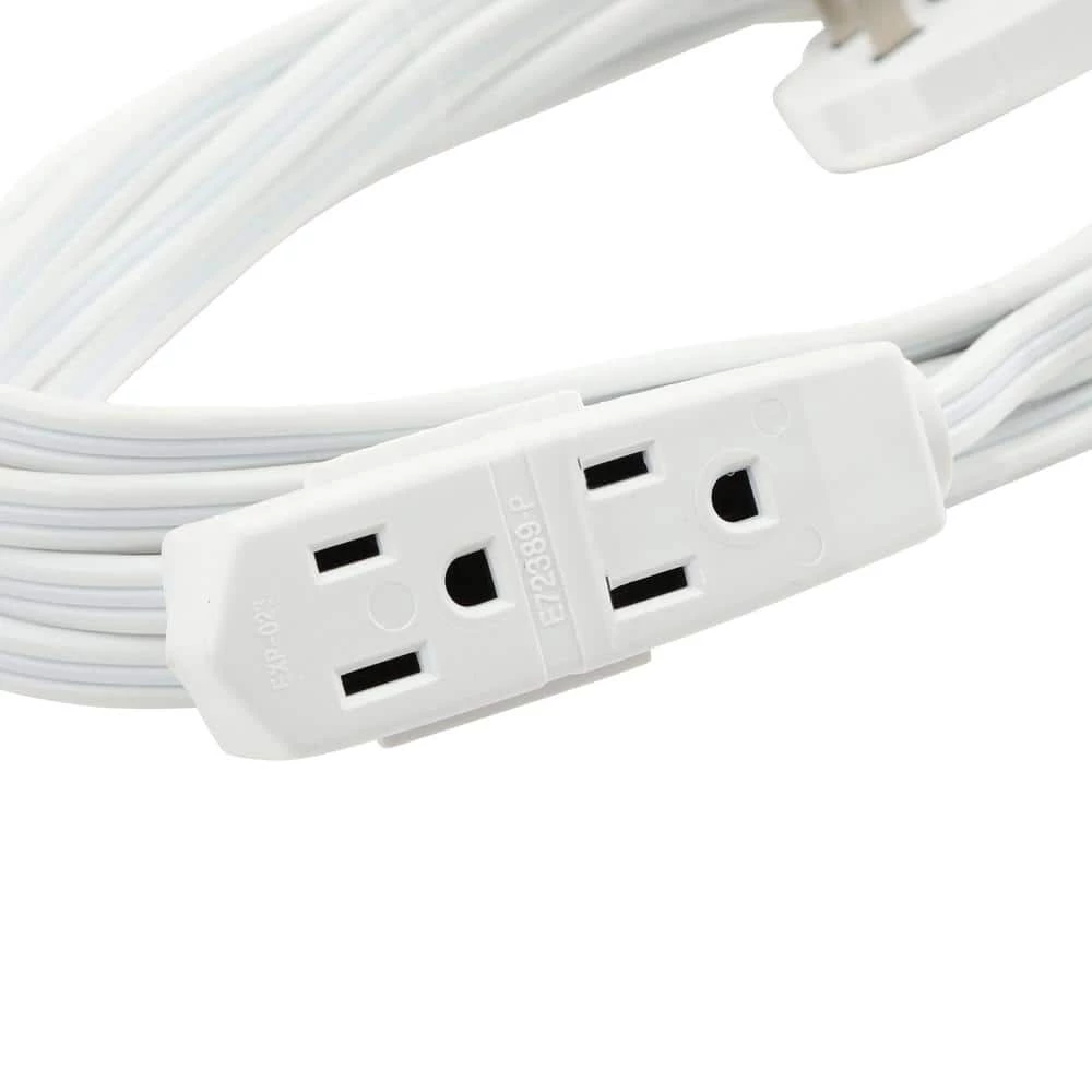 HDX 15 ft. 16/3 Indoor Tight Space Cube Tap Extension Cord, White 2 HDX 15 ft. 16/3 Indoor Tight Space Cube Tap Extension Cord, White - Image 2
