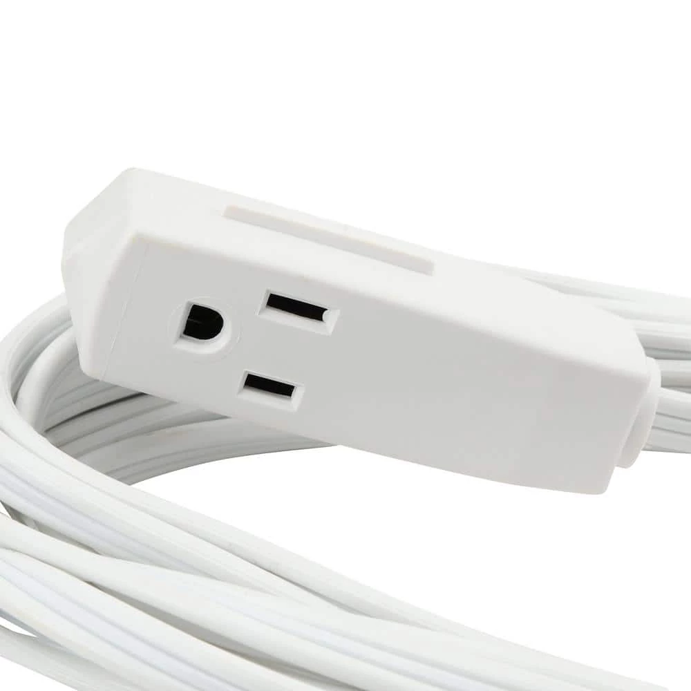 HDX 15 ft. 16/3 Indoor Banana Tap Extension Cord, White 3 HDX 15 ft. 16/3 Indoor Banana Tap Extension Cord, White - Image 3