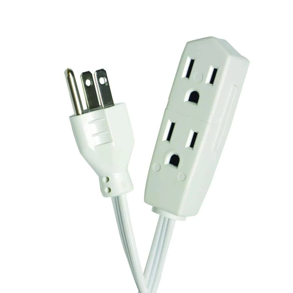 HDX 15 ft. 16/3 Indoor Banana Tap Extension Cord, White 5 HDX 15 ft. 16/3 Indoor Banana Tap Extension Cord, White - Image 5