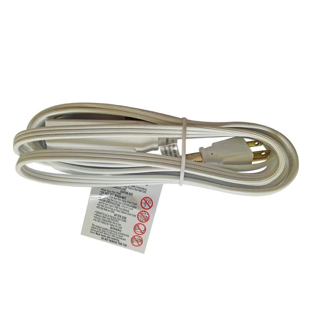 HDX 8 ft. 16/3 Indoor Banana Tap Extension Cord, White 2 HDX 8 ft. 16/3 Indoor Banana Tap Extension Cord, White - Image 2