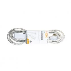HDX 10 ft. 16-Gauge/2 White Braided Extension Cord 6 HDX 10 ft. 16-Gauge/2 White Braided Extension Cord -HDX Sales white hdx general purpose cords lts b2 a19 4f 1000