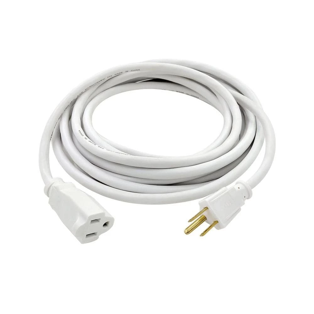 HDX 15 ft. 16/3 Indoor/Outdoor Extension Cord, White 3 HDX 15 ft. 16/3 Indoor/Outdoor Extension Cord, White - Image 3